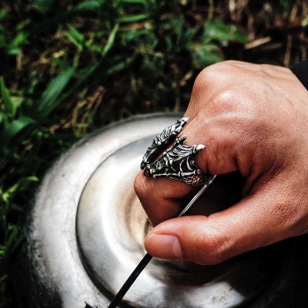 Retro Dragon Carved Dragon Scale Ring