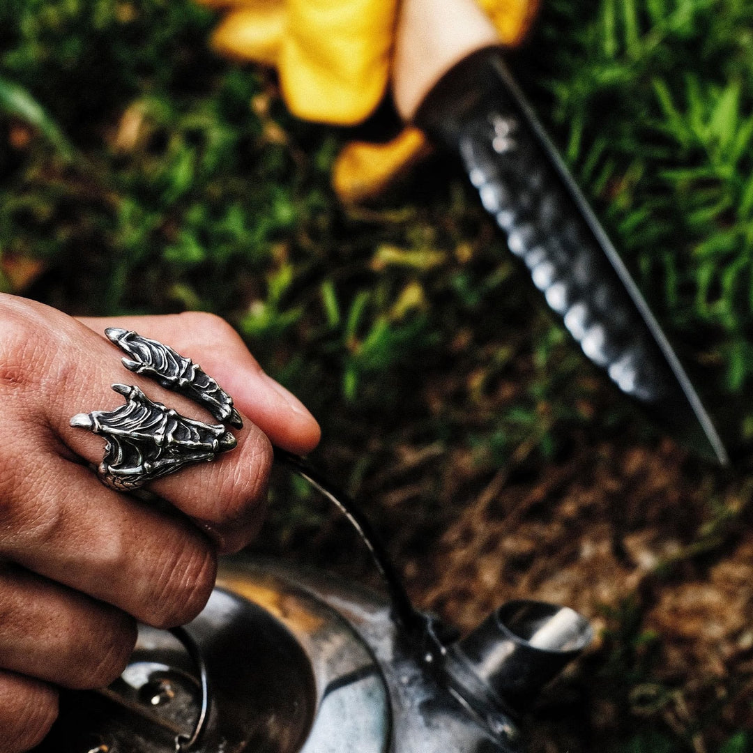 Retro Dragon Carved Dragon Scale Ring