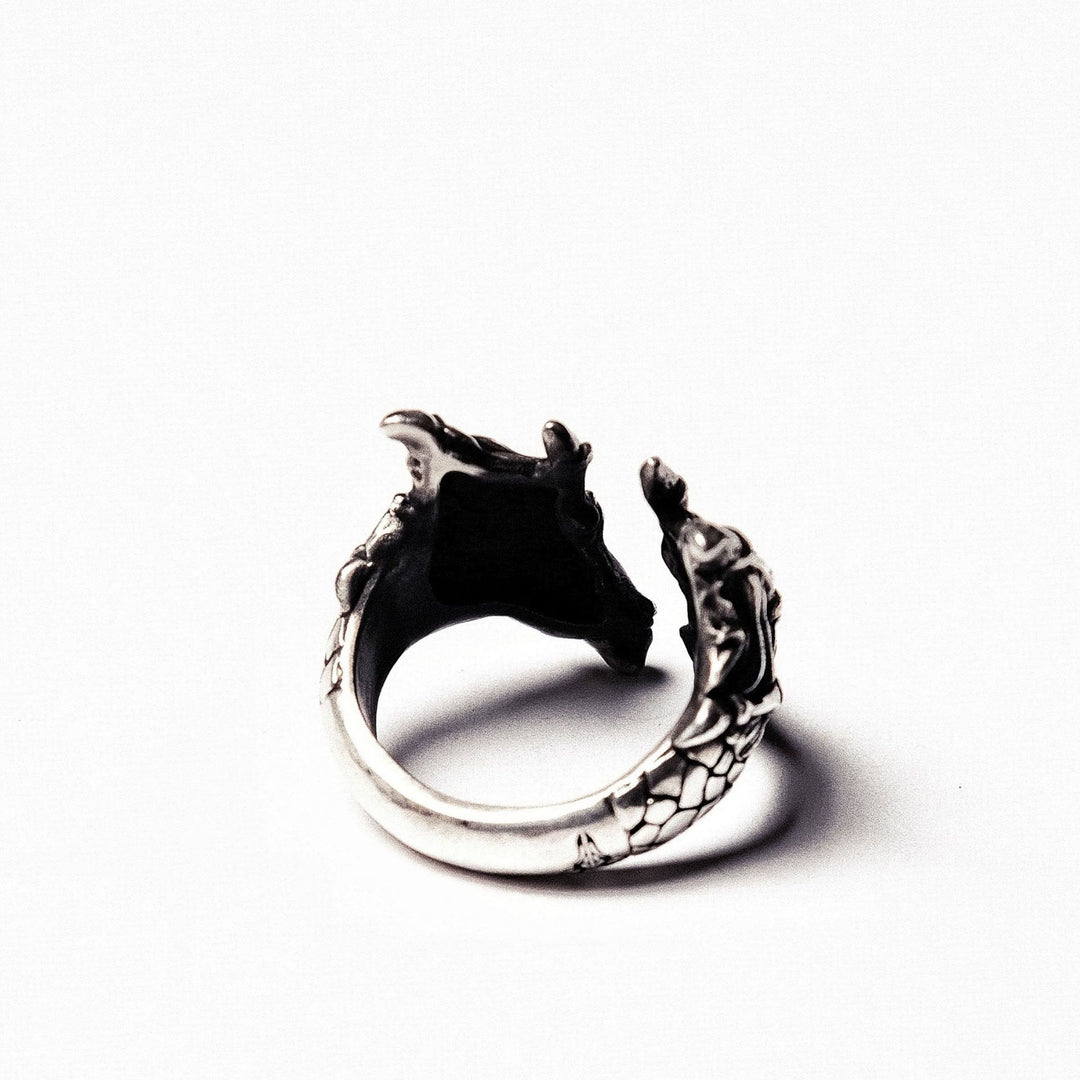 Retro Dragon Carved Dragon Scale Ring