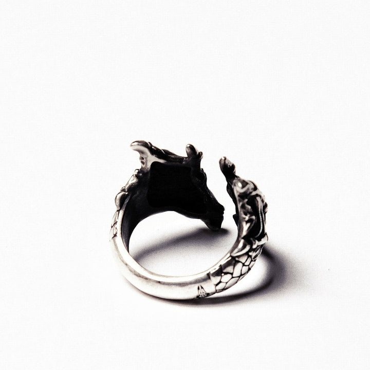 Retro Dragon Carved Dragon Scale Ring
