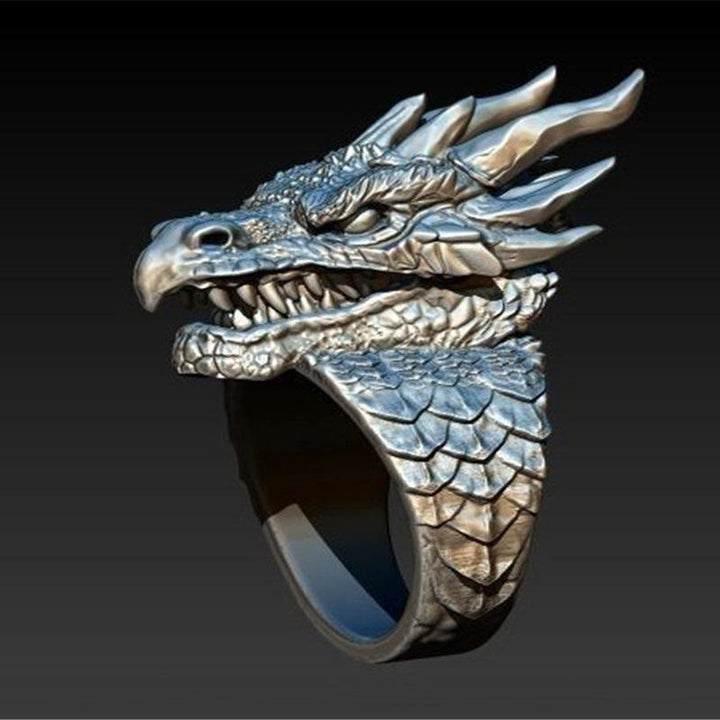 Jormungandr Dragon Head Viking Ring