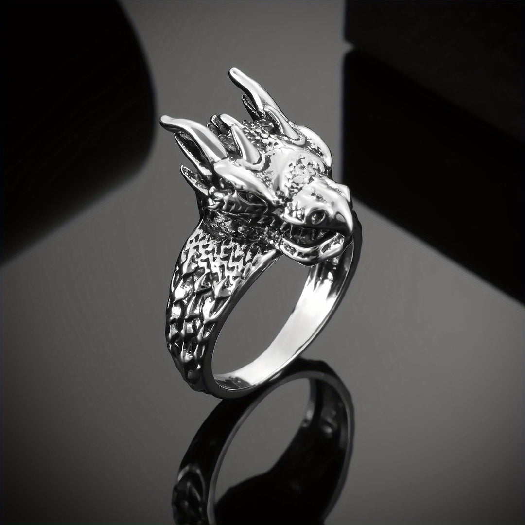 Jormungandr Dragon Head Viking Ring