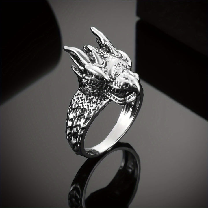 Jormungandr Dragon Head Viking Ring