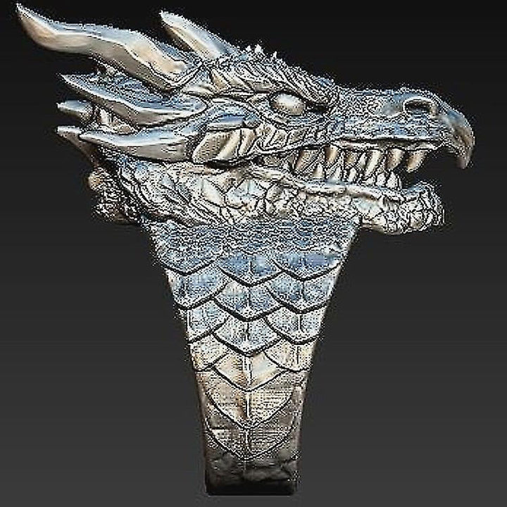Jormungandr Dragon Head Viking Ring