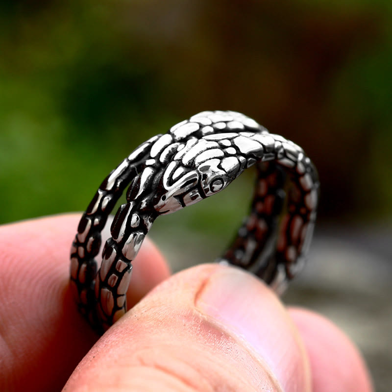 Vintage Python Snake Shaped Ring