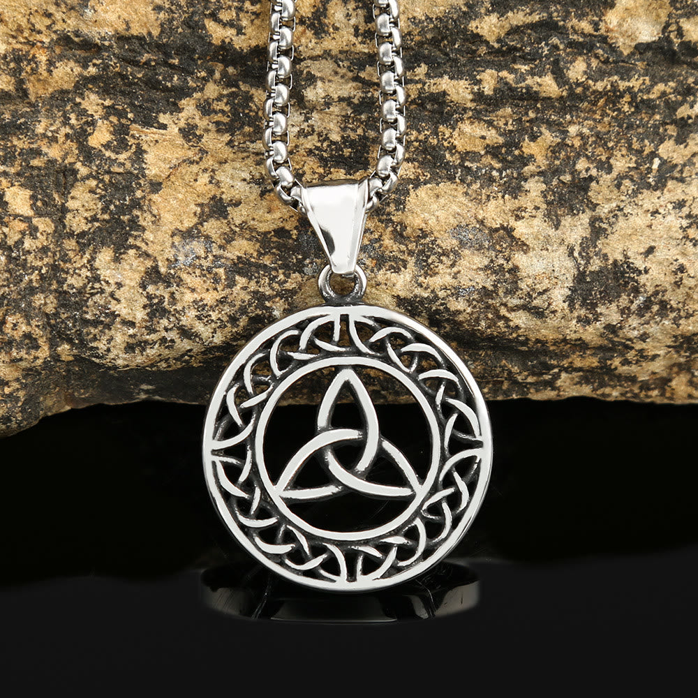 Nordic Triquetra Celtic Trinity Knot Necklace