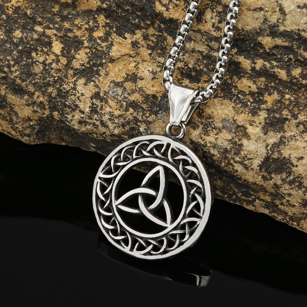 Nordic Triquetra Celtic Trinity Knot Necklace
