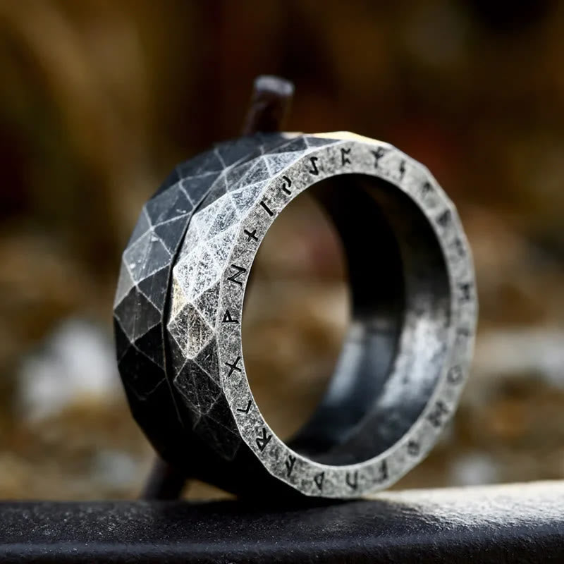 Viking Rune Vintage Diamond Shape Ring