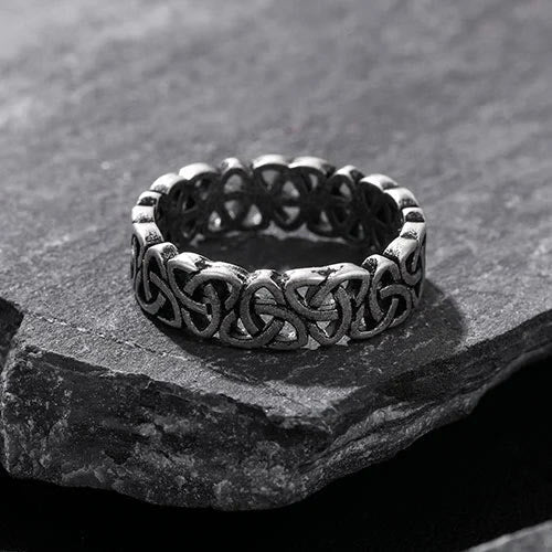 Nordic Triquetra Triangle Concise Ring