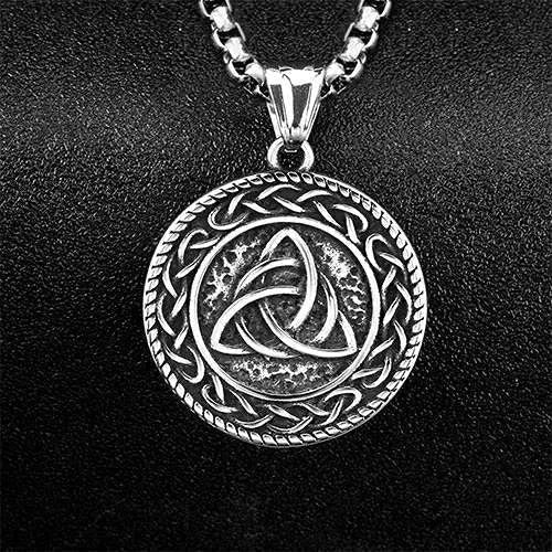 Viking Rune With Celtic Triquetra Trinity Necklace