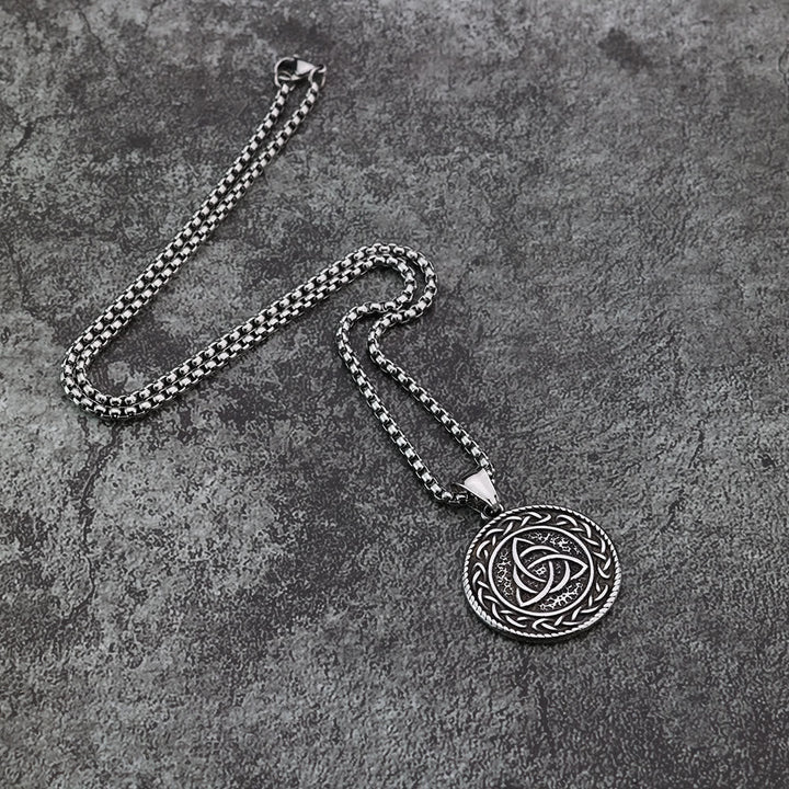 Viking Rune With Celtic Triquetra Trinity Necklace