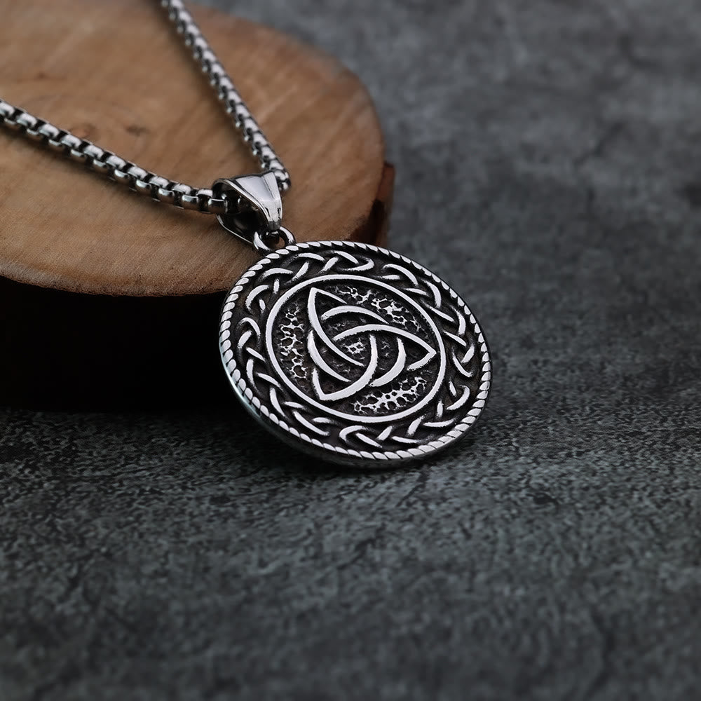 Viking Rune With Celtic Triquetra Trinity Necklace