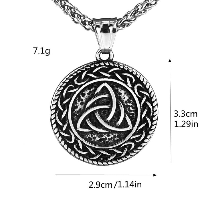 Viking Rune With Celtic Triquetra Trinity Necklace