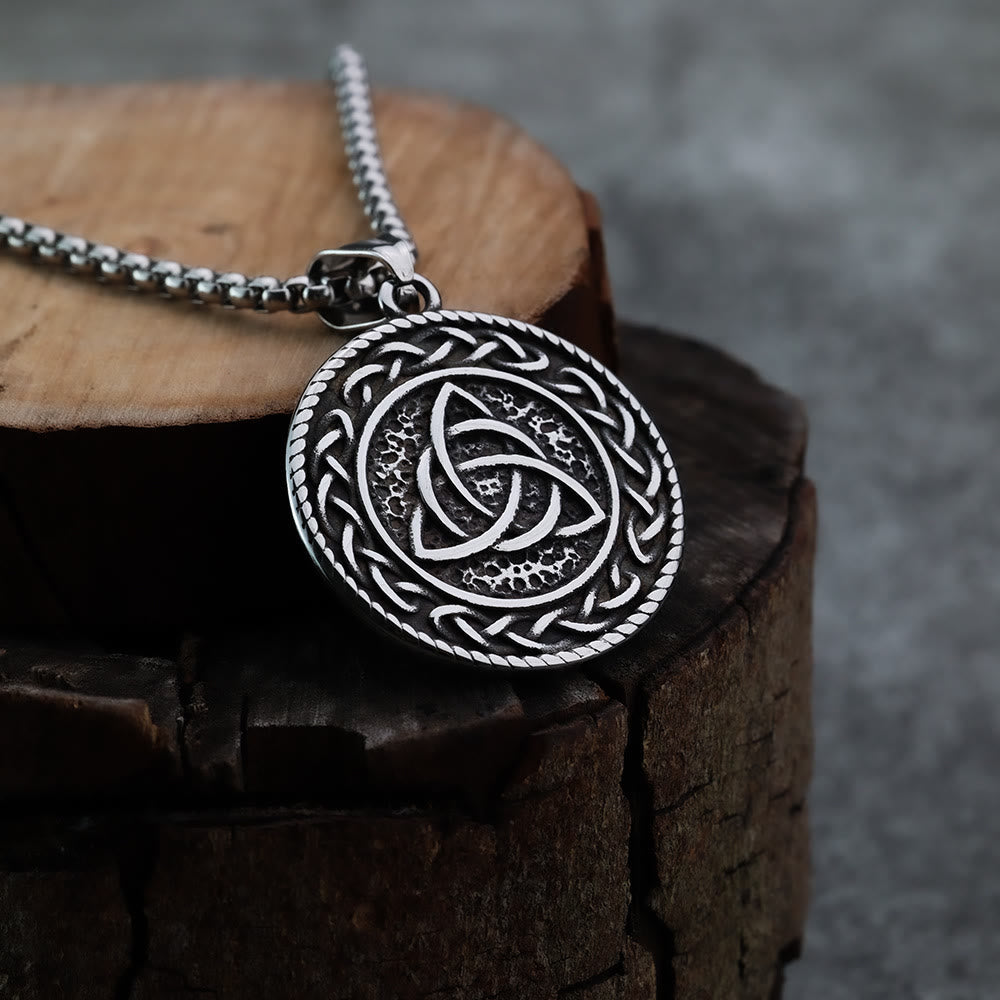 Viking Rune With Celtic Triquetra Trinity Necklace