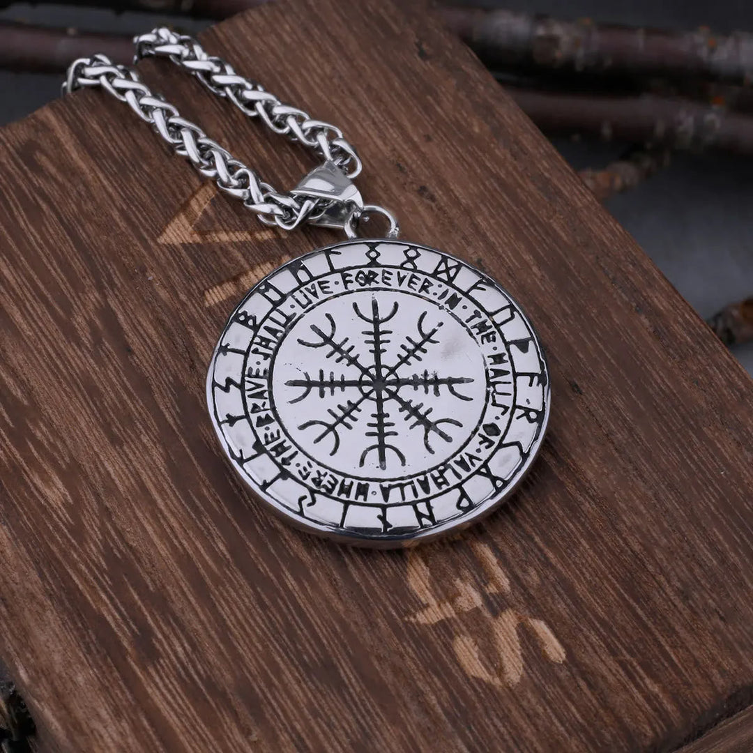 Valknut Viking Dragon Ouroboros Pendant Necklace