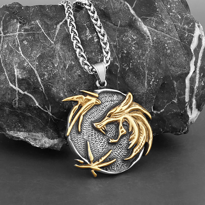 The Medallions Stainless Steel Wolf Necklace
