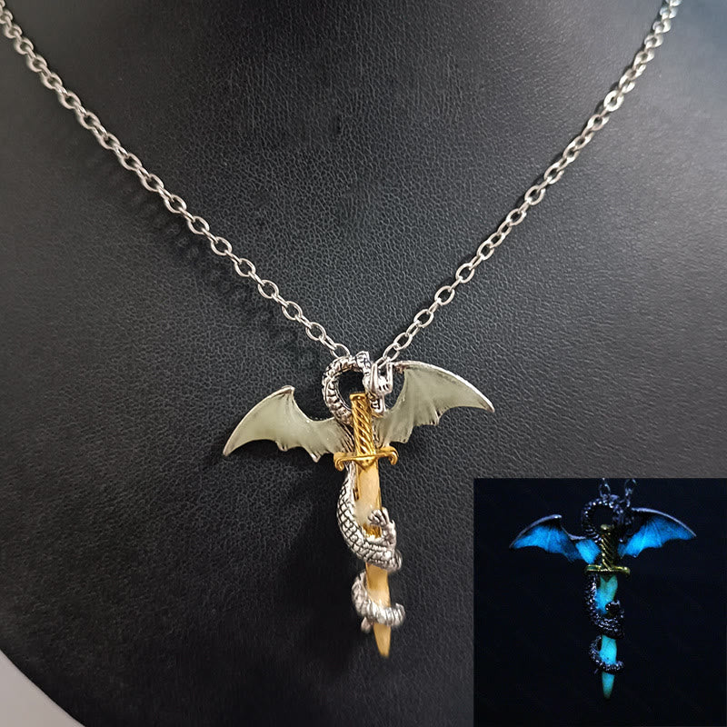 Pterosaur Golden Sword Luminous Necklace
