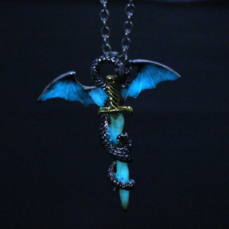 Pterosaur Golden Sword Luminous Necklace