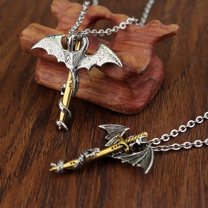 Pterosaur Golden Sword Luminous Necklace