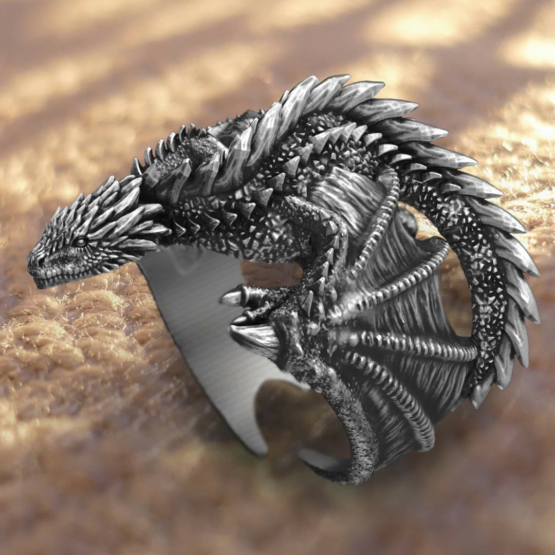 Dragon Open Design Gothic Ring