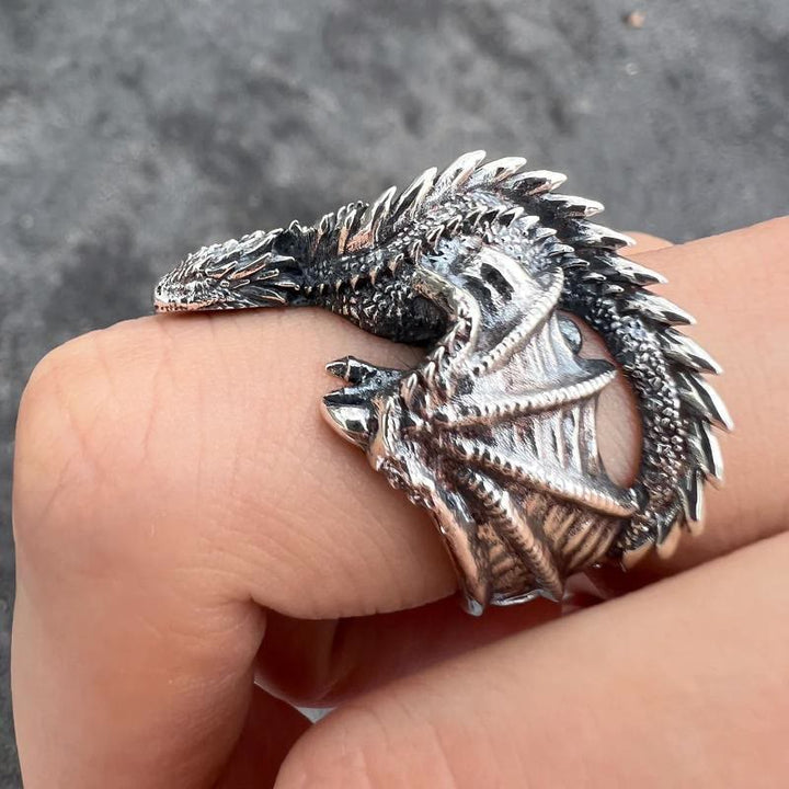 Dragon Open Design Gothic Ring