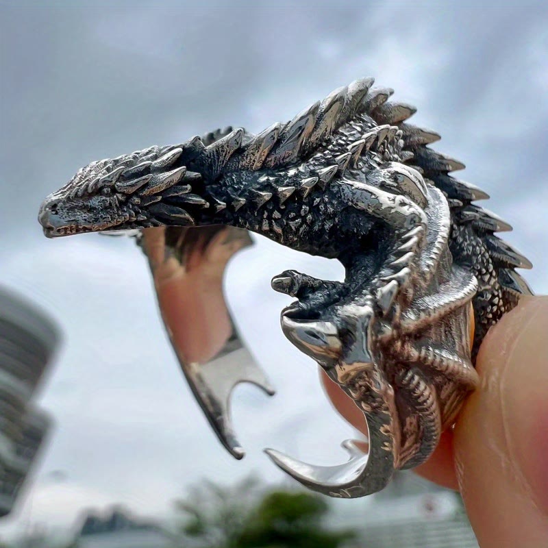 Dragon Open Design Gothic Ring