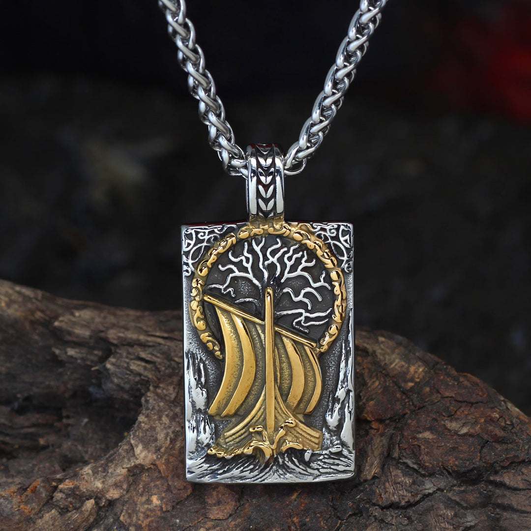 Yggdrasil Pirate Ship Necklace