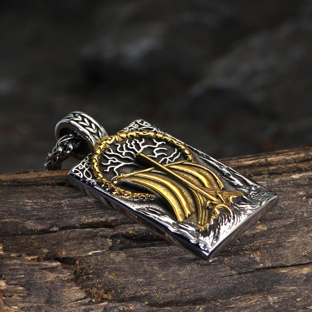 Yggdrasil Pirate Ship Necklace
