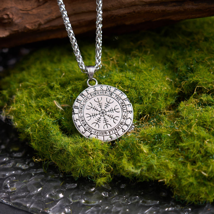 Fenrir Of Wolf And Helm Of Awe Necklace