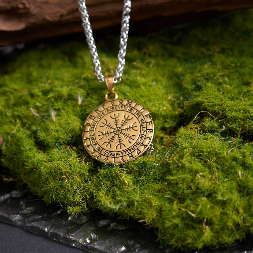 Fenrir Of Wolf And Helm Of Awe Necklace