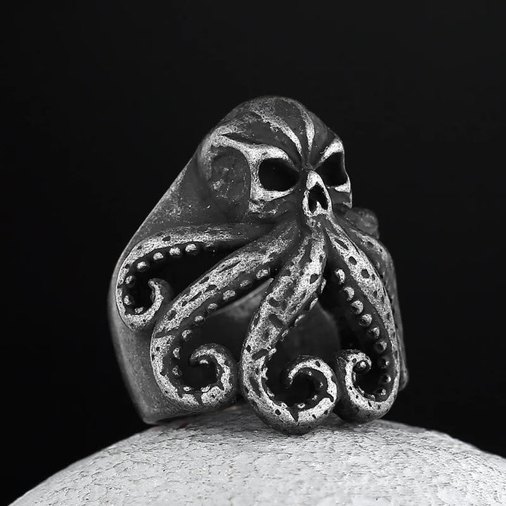 Octopus Skull Punk Stainless Steel Seaman Ring