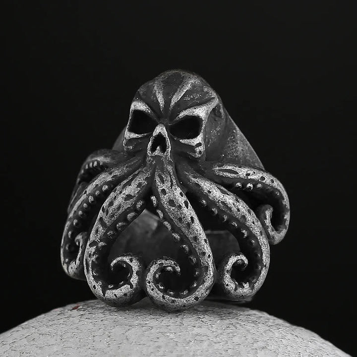 Octopus Skull Punk Stainless Steel Seaman Ring