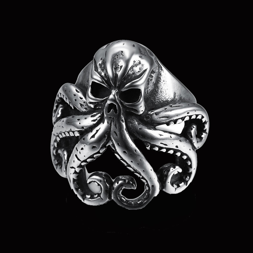Octopus Skull Punk Stainless Steel Seaman Ring