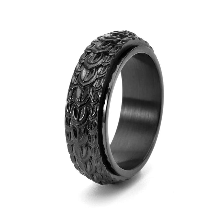 Dragon Scale Spinner Anxiety Titanium Steel Ring