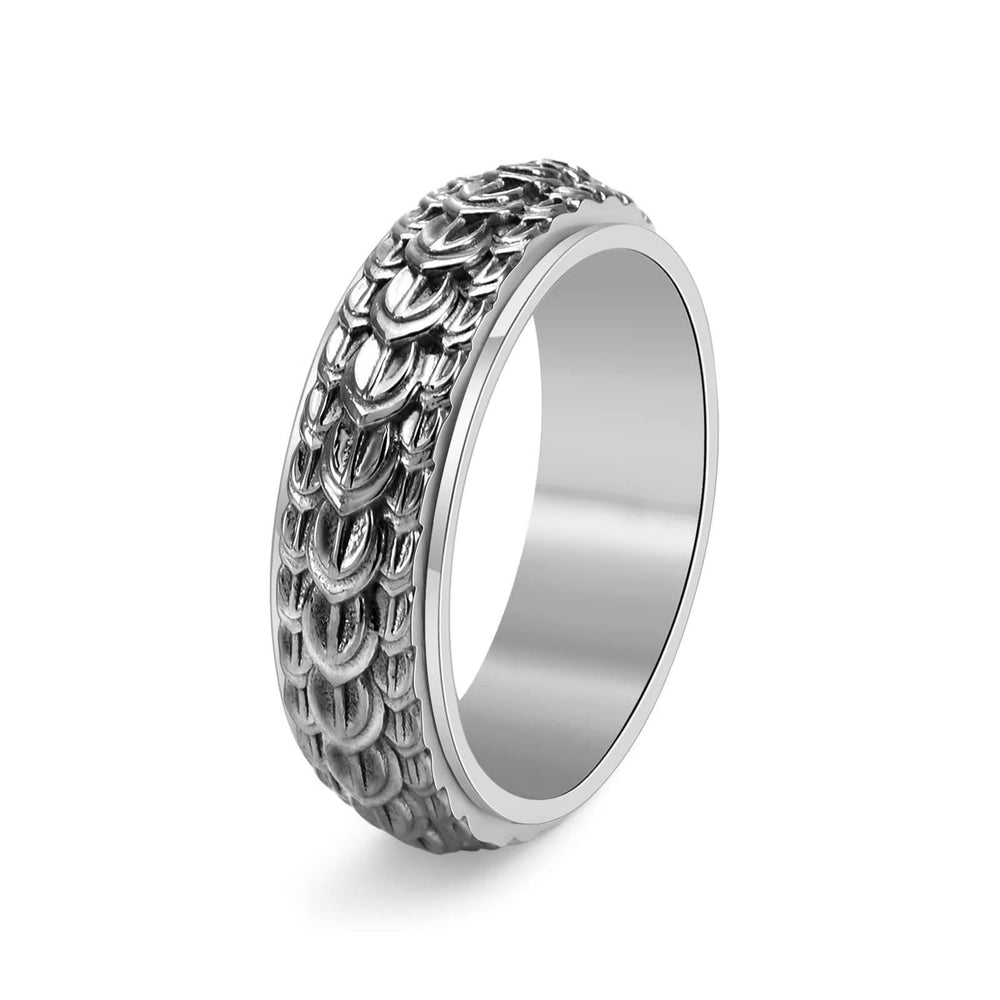 Dragon Scale Spinner Anxiety Titanium Steel Ring