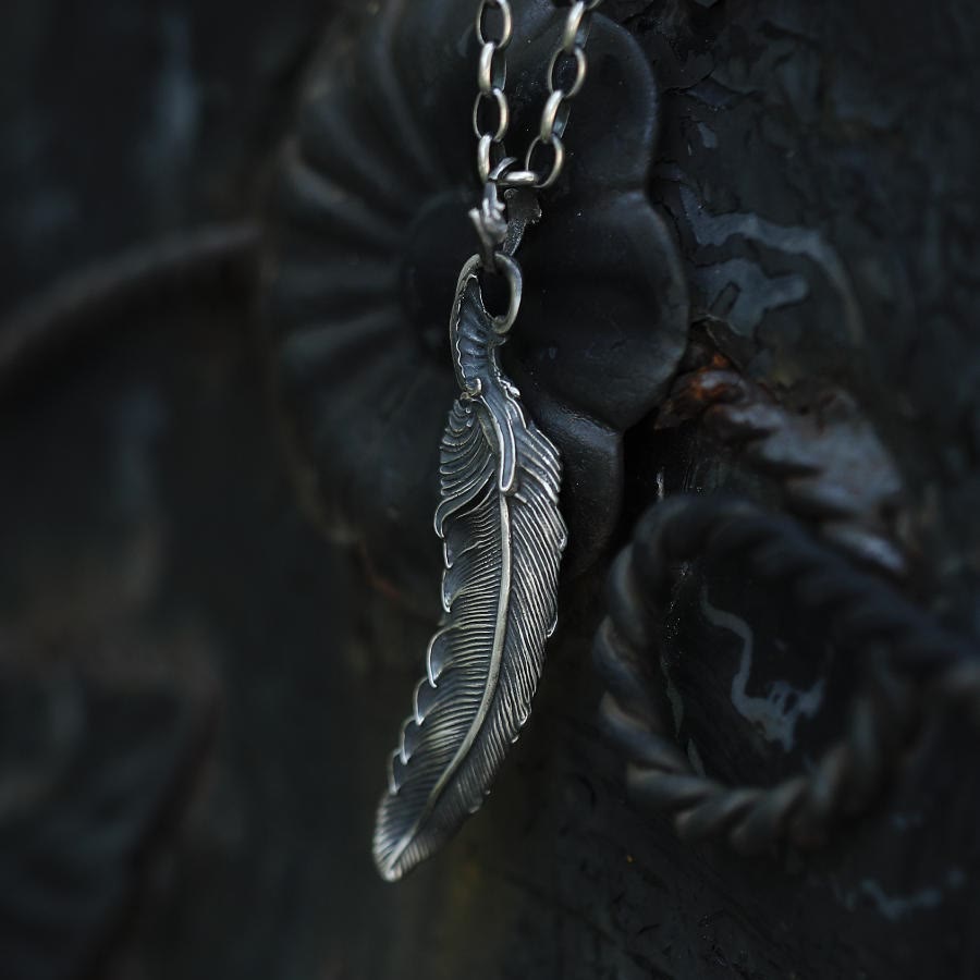 Handcrafted 999 Silver Feather Necklace