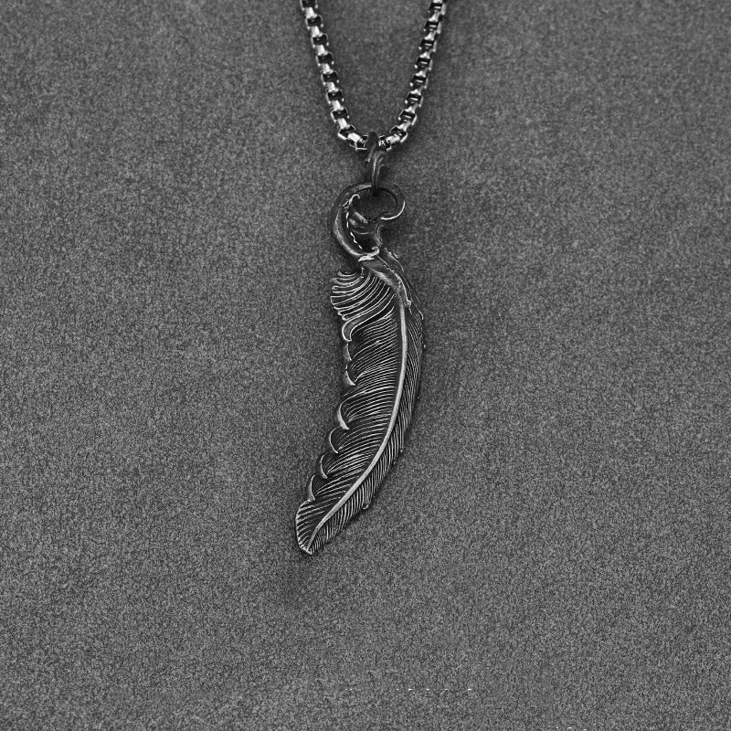Handcrafted 999 Silver Feather Necklace