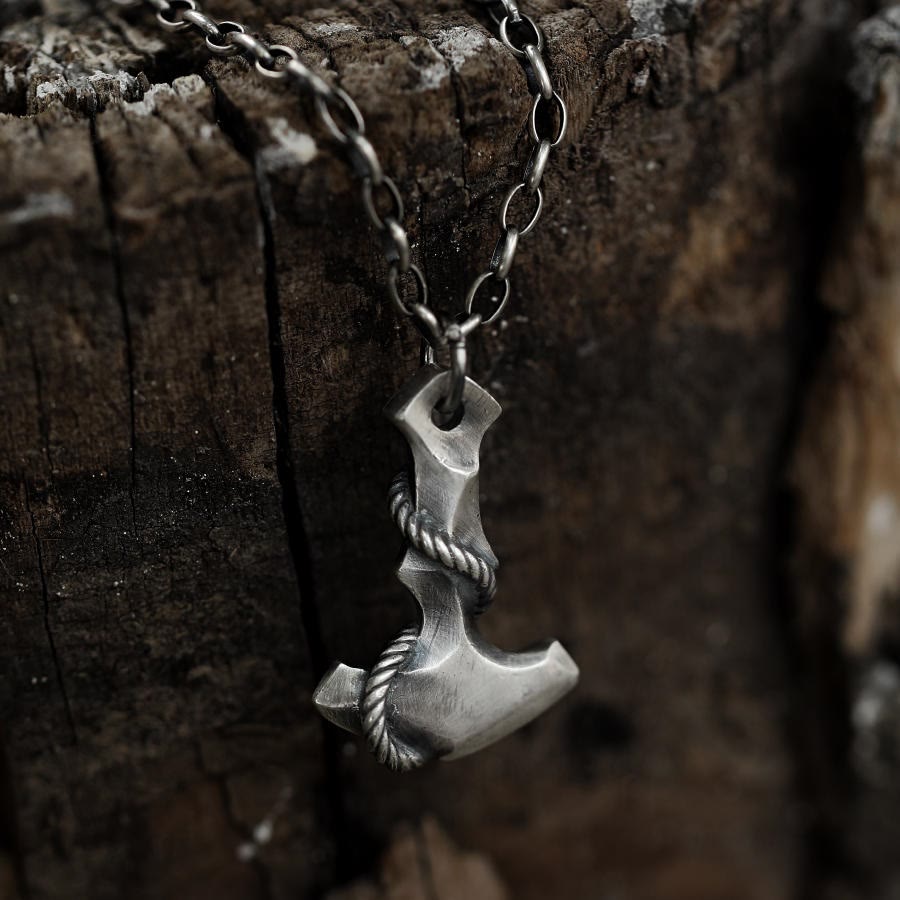 Handcrafted 999 Silver Anchor Necklace