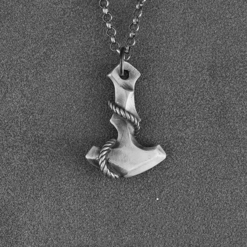 Handcrafted 999 Silver Anchor Necklace