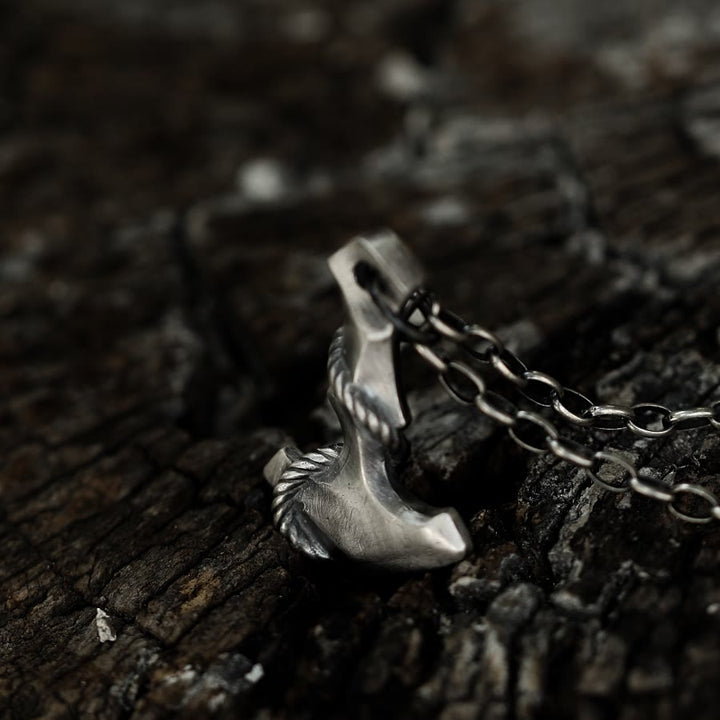 Handcrafted 999 Silver Anchor Necklace