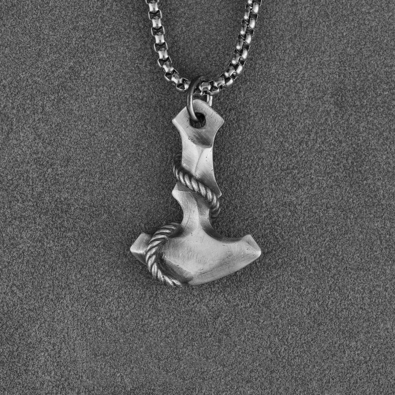 Handcrafted 999 Silver Anchor Necklace