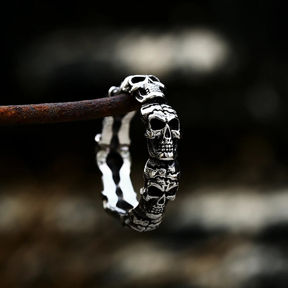 Gothic Stackable Stainless Steel Skull Ring