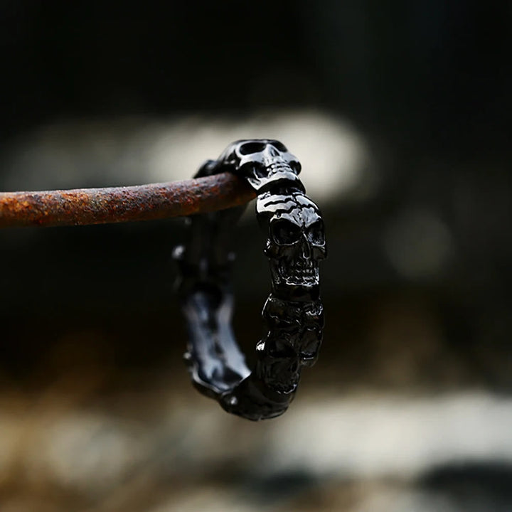 Gothic Stackable Stainless Steel Skull Ring