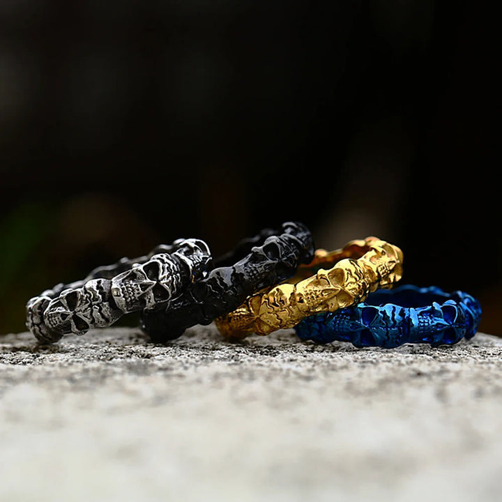 Gothic Stackable Stainless Steel Skull Ring
