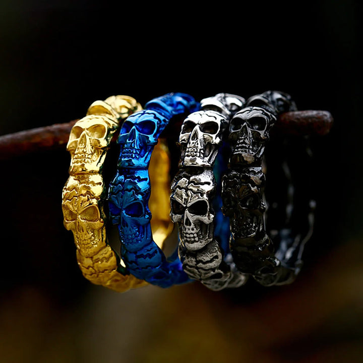 Gothic Stackable Stainless Steel Skull Ring
