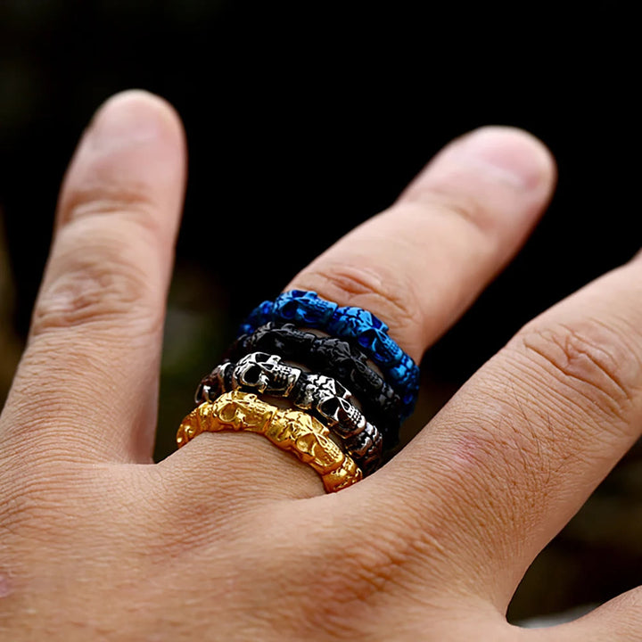 Gothic Stackable Stainless Steel Skull Ring