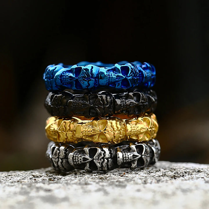 Gothic Stackable Stainless Steel Skull Ring