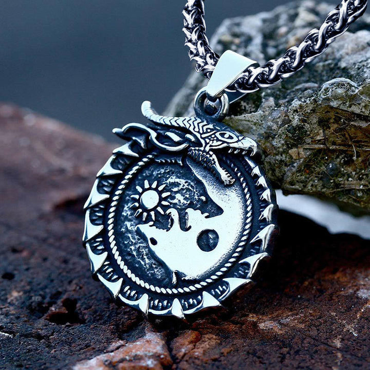 Jormungandr Surrounded Necklace