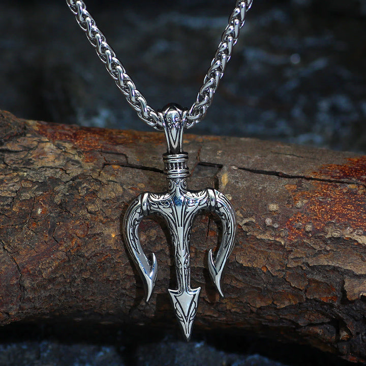 "Power and Courage" Poseidon Trident Necklace