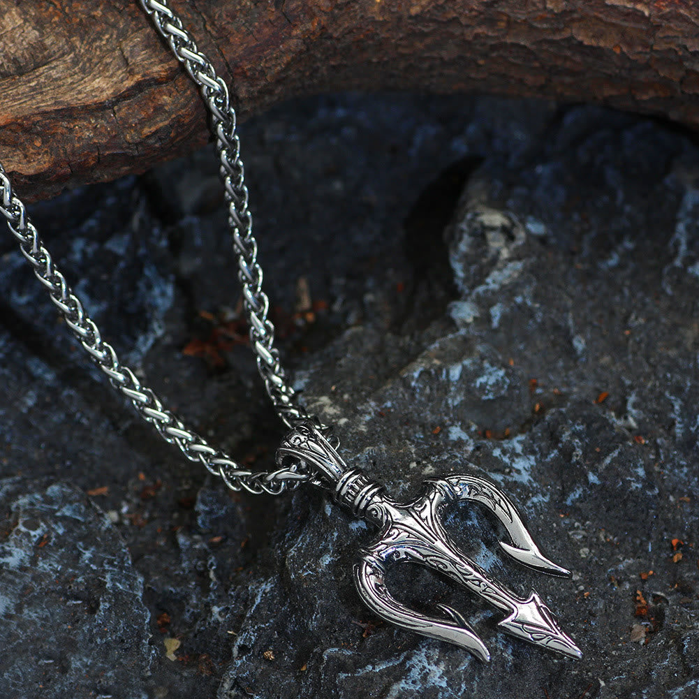"Power and Courage" Poseidon Trident Necklace